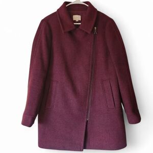 Loft Zip Burgundy Peacoat M